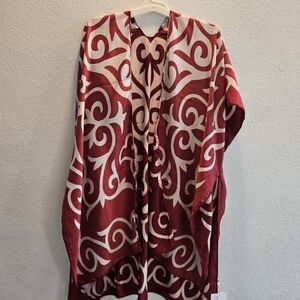 Jessica McClintock Red and White Cape